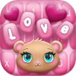 pink love keyboard changer android application logo